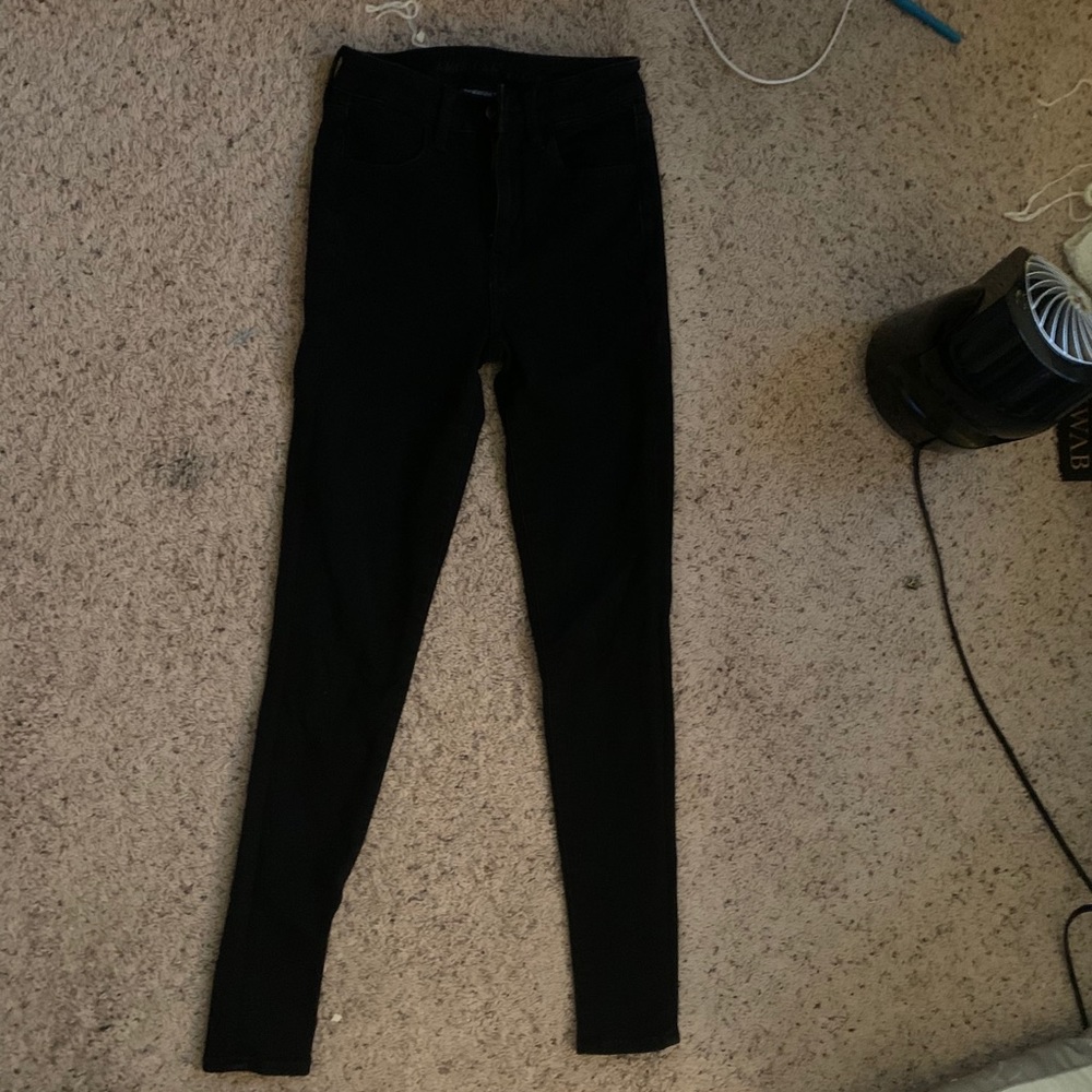 american eagle black skinny jeggings